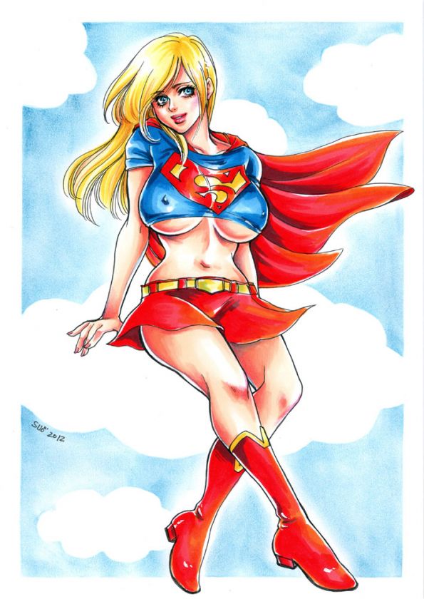 Supergirl Original anime Art by Sanna U.  