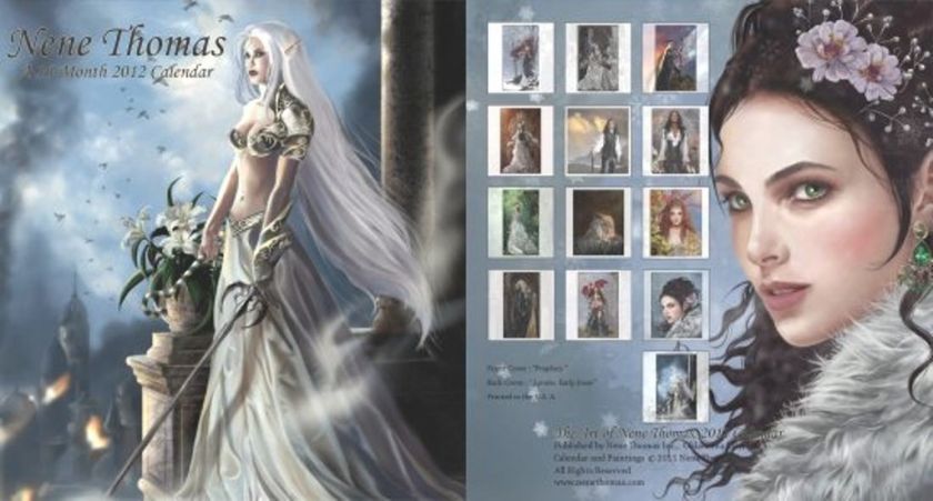   Official Nene Thomas 16 Month Calendar Fantasy Art Signed By Artist