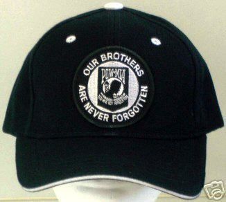 POW MIA Round Military Ball Cap Hat  