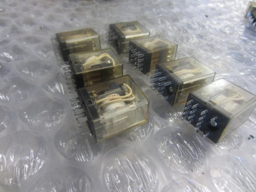 LOT OF 7 OMRON CUBE RELAY MY4 NAKAMURA TMC 4 CNC  