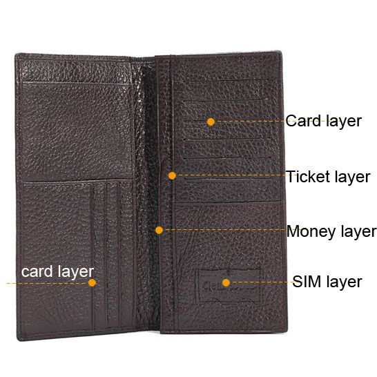 Quality Genuine Leather Mens Wallet Hand Bag Bifold  