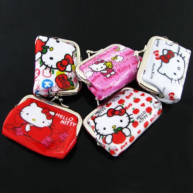 Wholesale 5 pcs Hello Kitty small Coin Purse Bag KT P13  