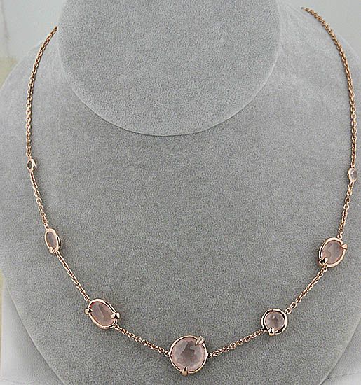 New IPPOLITA Rose Gold & Rose Quartz Diamond Necklace $1595  