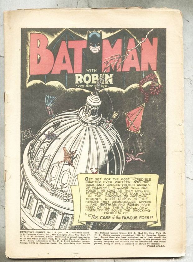Detective Comics #119 1947 coverless / Batman /Air Wave  