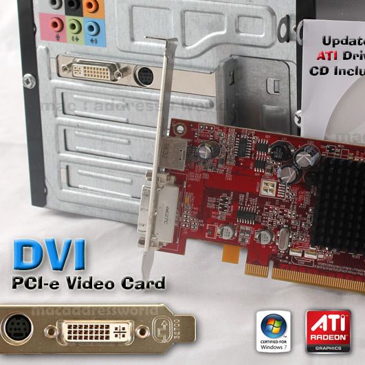 Dell Inspiron 530 531 535 560 580 620 DVI PCI e x16 Video Card Desktop 