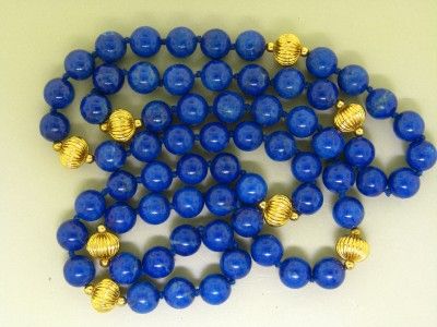   BEAD GOLD FILLED HAND CRAFTED VINTAGE NECKLACE   98.1 GRAMS  