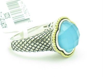   and Sterling Silver Doublet Turquoise Clover Ring ACR131 TQ  