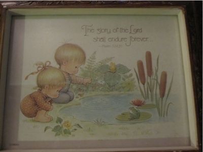 Set Vintage Precious Children Framed Print Psalms Art  