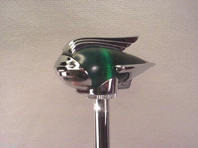 LIGHTED FENDER GUIDES MARKERS ART DECO GREEN 1 PAIR  